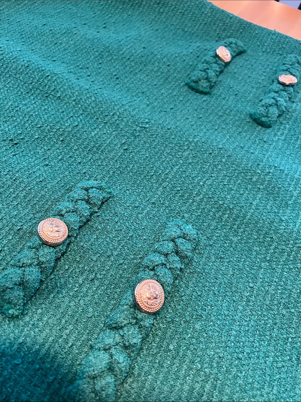 Tuckernuck Emerald Green Textured Shift Dress with Braided Trim - Picture 3 of 12